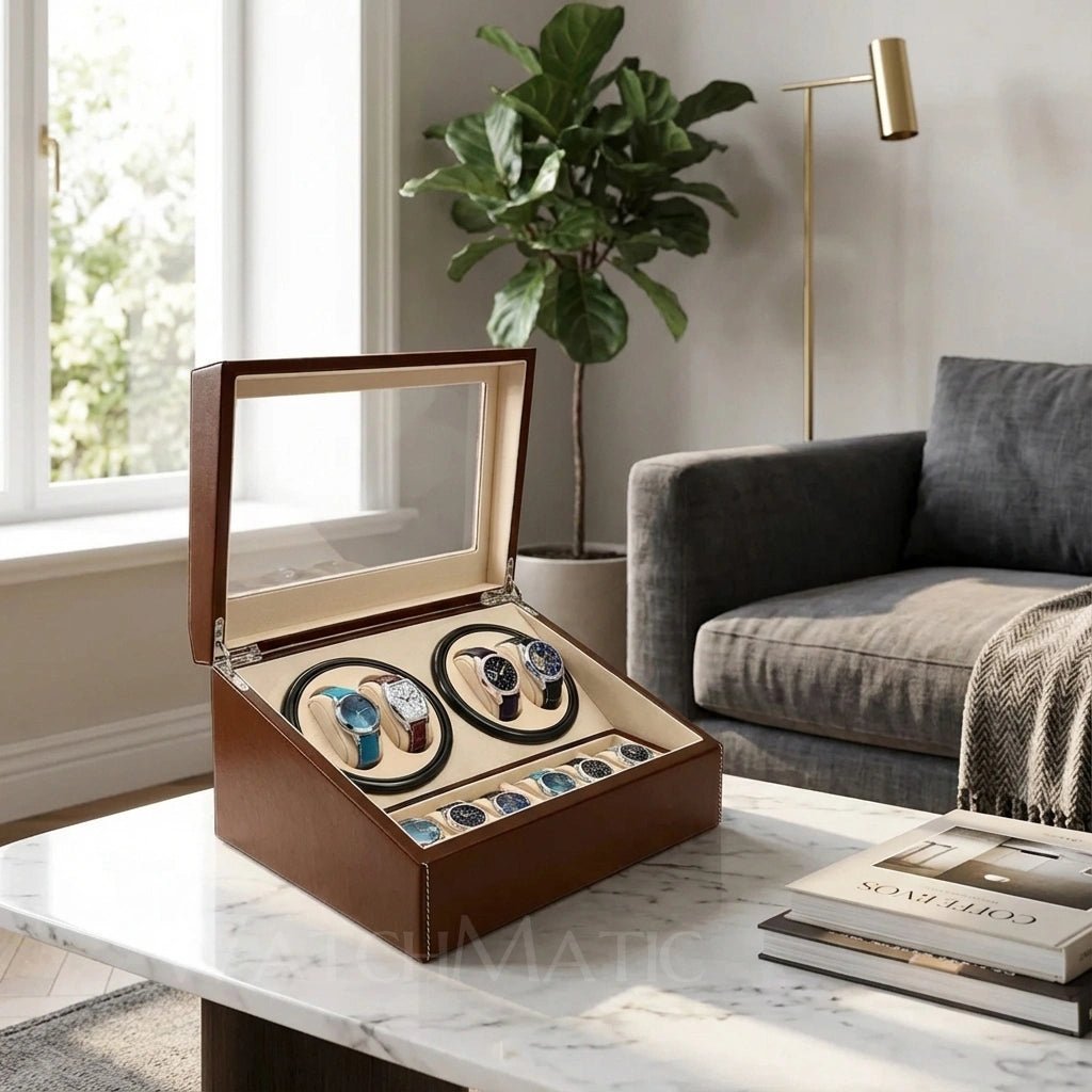 WATCHMATIC Ardo 4+6 Watch Winder 14:350686Brown;200007763:201336106 - WatchMatic