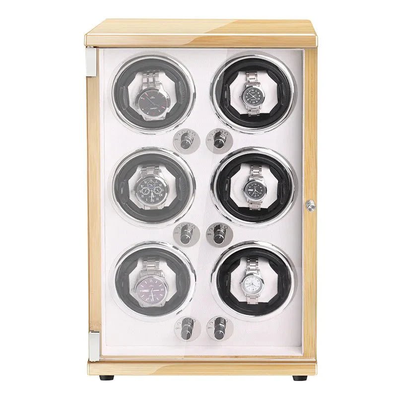 WATCHMATIC Bruno Beige Luxury Watch Winder - 6 Slots 14:200003699Beige-6;5:201452367Vertical type D - WatchMatic